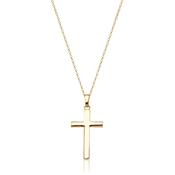 9ct Yellow Gold Cross Pendant Necklace image