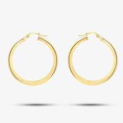 9ct Yellow Gold 30mm Creole Hoop Earrings