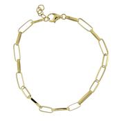 9ct Yellow Gold Paper Clip Link Bracelet image