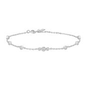 Ania Haie Sterling Silver Bezel Set CZ Bracelet image