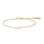 Ania Haie Gold Plated Shell Pearl &amp; CZ Cluster Bracelet image