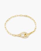 Ania Haie Yellow Gold Plate Pavé CZ Interlocked &amp; Polished Knot Bracelet image