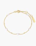 Ania Haie Gold Plated Alternating Pearl &amp; Bead Station Bracelet