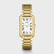 Cluse 21mm Belisenna Yellow Gold Colour White Dial Steel Bracelet Watch