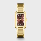 Cluse 21mm Belisenna Mocha Dial &amp; Yellow Gold Colour Steel Bracelet Watch image