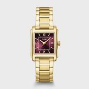 Cluse 22mm Anglée Dark Cherry Dial Yellow Gold Tone Watch