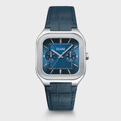 Cluse 35mm Quadrus Multifunction Blue Dial &amp; Leather Strap Watch image