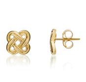 9ct Yellow Gold Delicate Celtic Stud Earrings