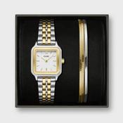 Cluse 24mm Gracieuse Petite White Dial Two-Tone &amp; Double Snake Bracelet Gift Box image