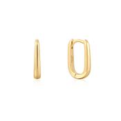 Ania Haie Gold Plate Tapered Oval Huggies image