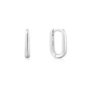 Ania Haie Sterling Silver Tapered Oval Huggies image