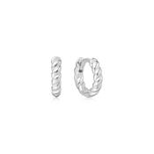 Ania Haie Silver Small Huggie Hoop Earrings image