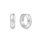 Ania Haie Silver Small Sparkling CZ Huggie Hoop Earrings