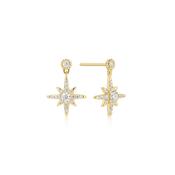 Ania Haie Gold Plate Nova Star Dangling CZ Stud Earrings image