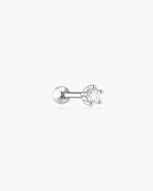 Ania Haie Sterling Silver CZ Five-Prong Sparkle Single Barbell Earring image