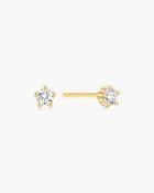 Ania Haie Gold Plated CZ Mini Five-Prong Sparkle Stud Earrings image