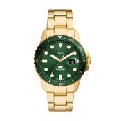 Fossil 42mm Fossil Blue Dive Three-Hand Date Gold Tone Stainless Steel Watch