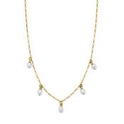 ChloBo Gold Plated Freshwater Pearl Drop Necklace