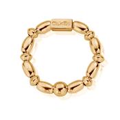 ChloBo Yellow Gold Plated Mini Rice Ring - Size Medium image