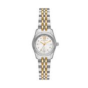 Michael Kors 26mm Ladies Lexington White Dial Two Tone Stainless Steel Bracelet Watch