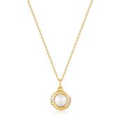 Ania Haie Yellow Gold Plated Pearl &amp; CZ Sphere Necklace
