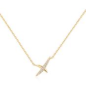 Ania Haie Yellow Gold Plate CZ Kiss Pavé Necklace