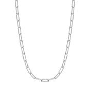 Ania Haie Rhodium Plated Silver Medium Paper Link Necklace image