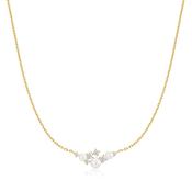 Ania Haie Yellow Gold Plate CZ &amp; Shell Pearl Cluster Necklace image