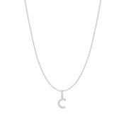 Ania Haie Sterling Silver CZ Letter 'C' Initial Necklace image
