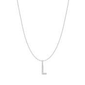 Ania Haie Sterling Silver CZ Letter 'L' Initial Necklace image