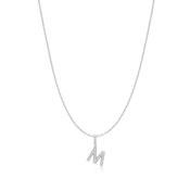 Ania Haie Sterling Silver CZ Letter 'M' Initial Necklace image