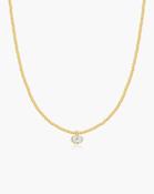 Ania Haie Gold Plated Bezel Set Organic Pebble Beaded Necklace image