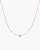 Ania Haie Yellow Gold Plate Twist &amp; Glass Pearl Beaded Necklace image