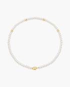 Ania Haie Yellow Gold Plate Glass Pearl Beaded Twist Station Necklace image