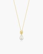Ania Haie Yellow Gold Plate Twist &amp; Shell Pearl Necklace image