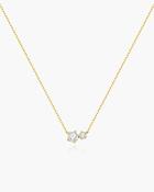 Ania Haie Gold Plated CZ Prong Set Duo Necklace image