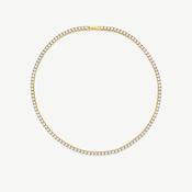D.LOUISE Yellow Gold Plate CZ Luxe Tennis Necklace