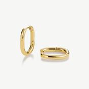D.LOUISE Yellow Gold Plate 20mm Oval Hoop Earrings