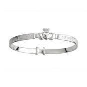 Sterling Silver Children's Claddagh Bangle