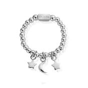 ChloBo Sterling Silver Triple Night Sky Charm Ring - Size Medium image