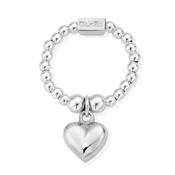 ChloBo Sterling Silver Mini Puffed Heart Ring - Size Medium image