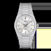 Tissot 35mm Silver PRX, White Mother of Pearl &amp; Date Dial, Ladies Bracelet Watch