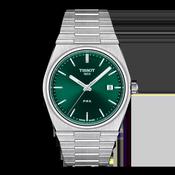 Tissot 40mm Silver Tone PRX, Green &amp; Date Dial, Gents Bracelet Watch
