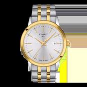 Tissot 42mm Silver &amp; Yellow Tone Classic Dream, Silver &amp; Date Dial, Gents Bracelet Watch