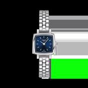 Tissot 20mm Silver Lovely, Square Blue Dial, Ladies Bracelet Watch