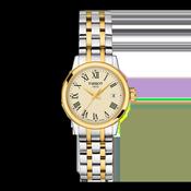 Tissot 28mm Yellow &amp; Silver Tone Classic Dream, Vintage Date Dial, Ladies Bracelet Watch