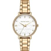 Michael Kors 38mm Ladies Pyper Gold-Tone White Dial Stainless Steel Watch