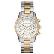 Michael Kors 37mm Ladies Bryant Chronograph Two Tone Stainless Steel Watch