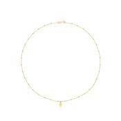 9ct Yellow Gold Beaded Necklet with Miraculous Medal image