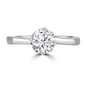 Platinum Brilliant Round Diamond Solitaire Ring, 0.94ct